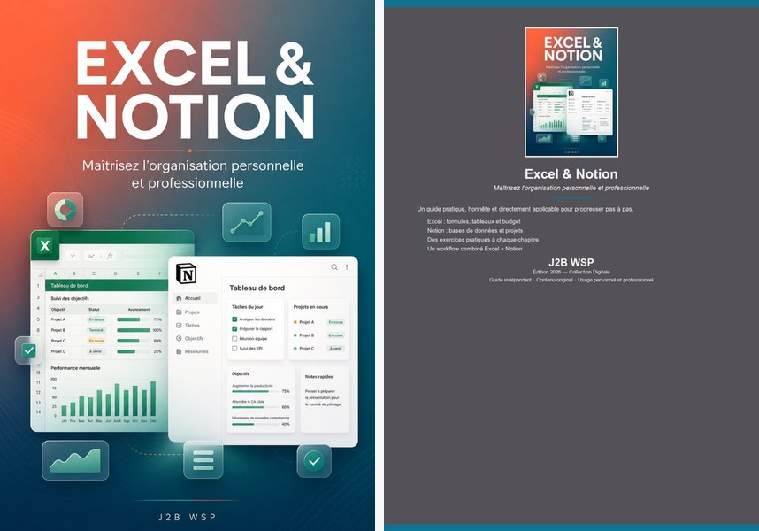 Excel & Notion 2026 — Maîtrisez les deux outils pour organiser votre activité